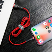 Baseus Cafule USB Lightning Cable (CALKLF-C09) - Lightning USB кабел за Apple устройства с Lightning порт (200 см) (червен) 6