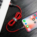 Baseus Cafule USB Lightning Cable (CALKLF-C09) - Lightning USB кабел за Apple устройства с Lightning порт (200 см) (червен) 7