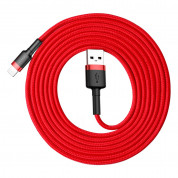 Baseus Cafule USB Lightning Cable (CALKLF-C09) - Lightning USB кабел за Apple устройства с Lightning порт (200 см) (червен) 4