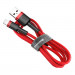 Baseus Cafule USB Lightning Cable (CALKLF-C09) - Lightning USB кабел за Apple устройства с Lightning порт (200 см) (червен) 1