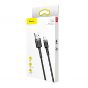 Baseus Cafule USB Lightning Cable (CALKLF-CG1) - Lightning USB кабел за Apple устройства с Lightning порт (200 см) (черен-сив) 8