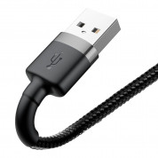 Baseus Cafule USB Lightning Cable (CALKLF-CG1) - Lightning USB кабел за Apple устройства с Lightning порт (200 см) (черен-сив) 2