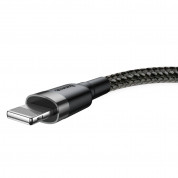 Baseus Cafule USB Lightning Cable (CALKLF-CG1) - Lightning USB кабел за Apple устройства с Lightning порт (200 см) (черен-сив) 1