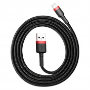 Baseus Cafule USB Lightning Cable (CALKLF-B19) - Lightning USB кабел за Apple устройства с Lightning порт (100 см) (черен-червен) 5