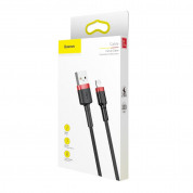 Baseus Cafule USB Lightning Cable (CALKLF-B19) - Lightning USB кабел за Apple устройства с Lightning порт (100 см) (черен-червен) 8
