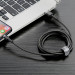 Baseus Cafule USB Lightning Cable (CALKLF-BG1) - Lightning USB кабел за Apple устройства с Lightning порт (100 см) (черен-сив) 3