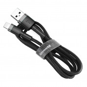 Baseus Cafule USB Lightning Cable (CALKLF-BG1) - Lightning USB кабел за Apple устройства с Lightning порт (100 см) (черен-сив)