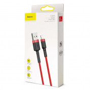 Baseus Cafule USB Lightning Cable (CALKLF-R09) - Lightning USB кабел за Apple устройства с Lightning порт (300 см) (червен) 8