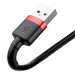 Baseus Cafule USB Lightning Cable (CALKLF-R91) - Lightning USB кабел за Apple устройства с Lightning порт (300 см) (черен-червен) 4