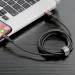 Baseus Cafule USB Lightning Cable (CALKLF-R91) - Lightning USB кабел за Apple устройства с Lightning порт (300 см) (черен-червен) 5