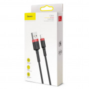 Baseus Cafule USB Lightning Cable (CALKLF-R91) - Lightning USB кабел за Apple устройства с Lightning порт (300 см) (черен-червен) 8