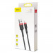 Baseus Cafule USB Lightning Cable (CALKLF-R91) - Lightning USB кабел за Apple устройства с Lightning порт (300 см) (черен-червен) 9