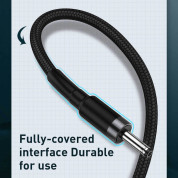 Baseus Cafule USB-A 3.0 Male to DC 3.5 mm USB Cable - USB кабел към 3.5 мм с въжена оплетка (100 см) (тъмносив) 1