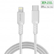 4smarts MFI RAPIDCord PD USB-C to Lightning Cable 1m. - USB-C кабел към Lightning за Apple устройства (бял)