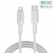 4smarts MFI RAPIDCord PD USB-C to Lightning Cable 1m. - USB-C кабел към Lightning за Apple устройства (бял) 1