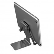 4smarts Universal Desk Stand FOLD for Smartphones and Tablets - сгъваема алуминиева поставка за смартфони и таблети до 13 инча (сив) 4