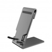4smarts Universal Desk Stand FOLD for Smartphones and Tablets - сгъваема алуминиева поставка за смартфони и таблети до 13 инча (сив) 5