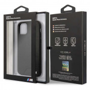 BMW M Collection Smooth PU Leather Hard Case - кожен кейс за iPhone 12 Pro Max (черен) 5
