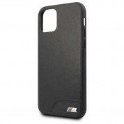 BMW M Collection Smooth PU Leather Hard Case - кожен кейс за iPhone 12 Pro Max (черен) 3