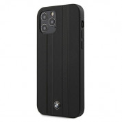 BMW Signature Tire Marks Leather Hard Case for iPhone 12 Pro Max (black)