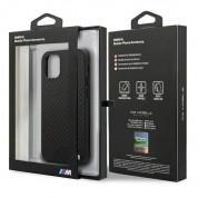 BMW M Collection PU Carbon Leather Hard Case - кожен кейс за iPhone 12 mini (черен) 5