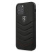 Ferrari Off Track Quilted Leather Hard Case - кожен кейс (естествена кожа) за iPhone 12 Pro Max (черен) 1