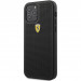 Ferrari On Track Perforated Leather Hard Case - кожен кейс за iPhone 12, iPhone 12 Pro (черен) 1