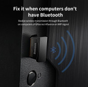 Baseus USB Mini Bluetooth 4.0 Adapter - bluetooth адаптер за компютри и лаптопи (бял) 5