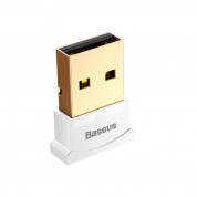 Baseus USB Mini Bluetooth 4.0 Adapter - bluetooth адаптер за компютри и лаптопи (бял)
