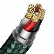 Baseus Zinc Magnetic Safe Fast Charging Data Cable (CA1T3-B06) - кабел с магнитни конектори за Apple продукти с Lightning, microUSB и USB-C (100 см) (зелен) 3
