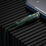 Baseus Zinc Magnetic Safe Fast Charging Data Cable (CA1T3-B06) - кабел с магнитни конектори за Apple продукти с Lightning, microUSB и USB-C (100 см) (зелен) 5