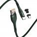 Baseus Zinc Magnetic Safe Fast Charging Data Cable (CA1T3-B06) - кабел с магнитни конектори за Apple продукти с Lightning, microUSB и USB-C (100 см) (зелен) 5