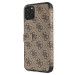 Guess Charms Collection Booktype Leather Case - дизайнерски кожен калъф, тип портфейл за iPhone 12 Pro Max (кафяв) 4