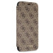 Guess Charms Collection Booktype Leather Case - дизайнерски кожен калъф, тип портфейл за iPhone 12 Pro Max (кафяв) 3