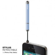 Elago Stylus Retractable Pen - писалка за iPhone, iPad, Samsung и капацитивни дисплеи (син) 1