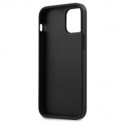 Guess Saffiano Leather Hard Case - дизайнерски кожен кейс за iPhone 12 mini (златист) 4
