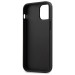Guess Saffiano Leather Hard Case - дизайнерски кожен кейс за iPhone 12 mini (черен) 5
