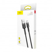 Baseus Cafule USB microUSB Cable (CAMKLF-CG1) - microUSB кабел за мобилни устройства с microUSB порт (200 см) (черен-сив) 2