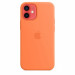 Apple iPhone Silicone Case with MagSafe - оригинален силиконов кейс за iPhone 12 mini с MagSafe (оранжев) 3