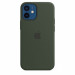 Apple iPhone Silicone Case with MagSafe - оригинален силиконов кейс за iPhone 12 mini с MagSafe (тъмнозелен) 5