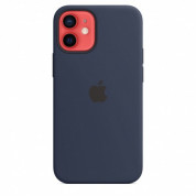Apple iPhone Silicone Case with MagSafe - оригинален силиконов кейс за iPhone 12 mini с MagSafe (тъмносин) 2
