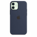 Apple iPhone Silicone Case with MagSafe - оригинален силиконов кейс за iPhone 12 mini с MagSafe (тъмносин) 4