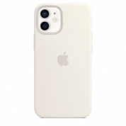 Apple iPhone Silicone Case with MagSafe - оригинален силиконов кейс за iPhone 12 mini с MagSafe (бял) 1
