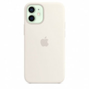 Apple iPhone Silicone Case with MagSafe - оригинален силиконов кейс за iPhone 12 mini с MagSafe (бял) 3