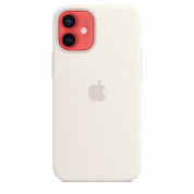 Apple iPhone Silicone Case with MagSafe - оригинален силиконов кейс за iPhone 12 mini с MagSafe (бял) 2