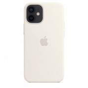 Apple iPhone Silicone Case with MagSafe - оригинален силиконов кейс за iPhone 12 mini с MagSafe (бял)