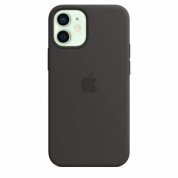 Apple iPhone 12 mini Silicone Case with MagSafe - (black)  3