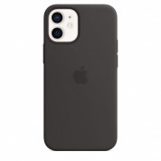 Apple iPhone 12 mini Silicone Case with MagSafe - (black)  1