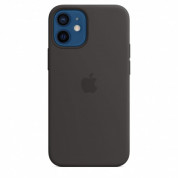 Apple iPhone 12 mini Silicone Case with MagSafe - (black)  4