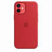 Apple iPhone Silicone Case with MagSafe - оригинален силиконов кейс за iPhone 12 mini с MagSafe (червен) 2